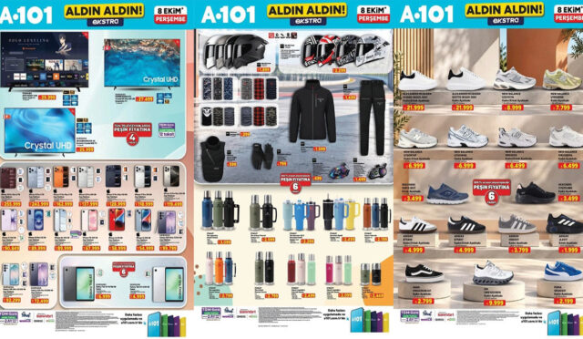 A101 Ekstra Kataloğu 8-14 Ekim: Cep Telefonu, Tablet ve Ev Aletleri İndirimde