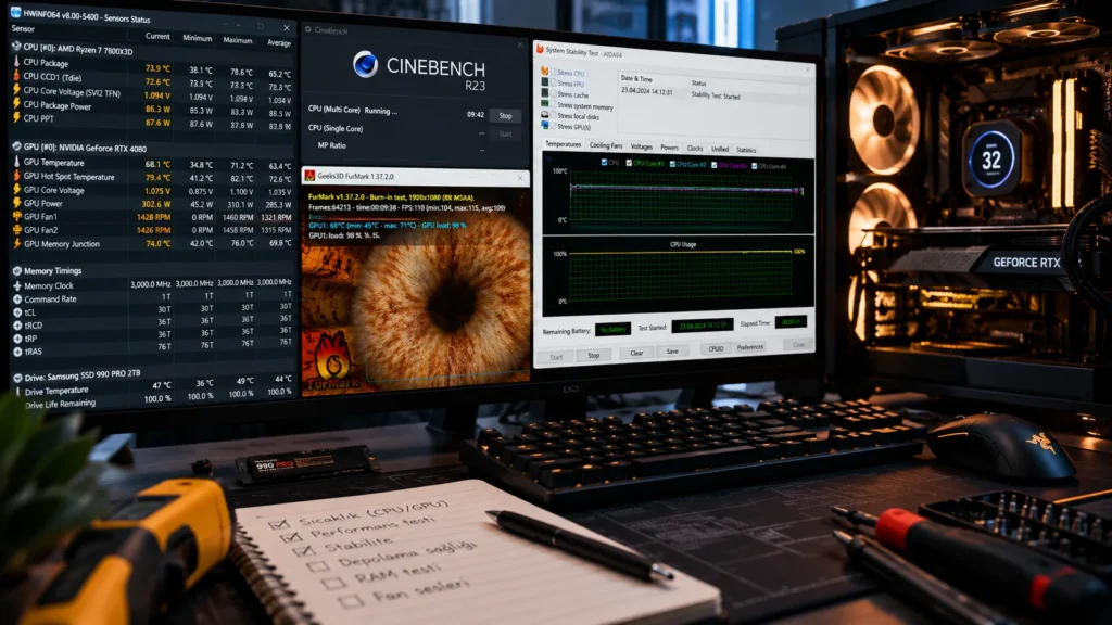 Bilgisayarınızın Gerçekten Sağlıklı Çalışıp Çalışmadığını 30 Dakikada Nasıl Test Edirsiniz?