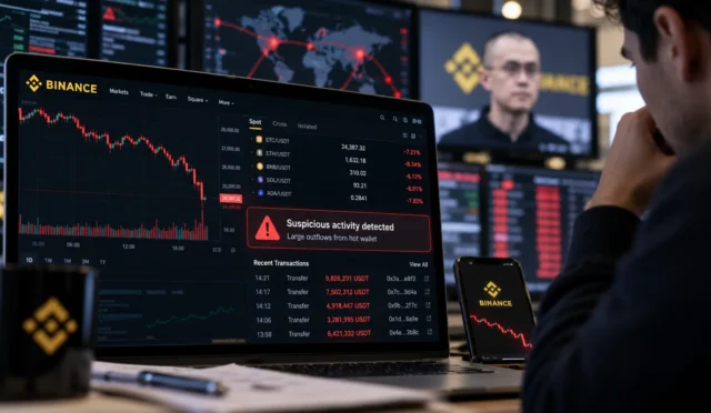 Binance mobil uygulamasının ekran görüntüsü