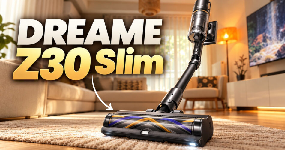 Dreame Z30 Slim kablosuz dikey süpürgenin tasarım ve kullanım detayları