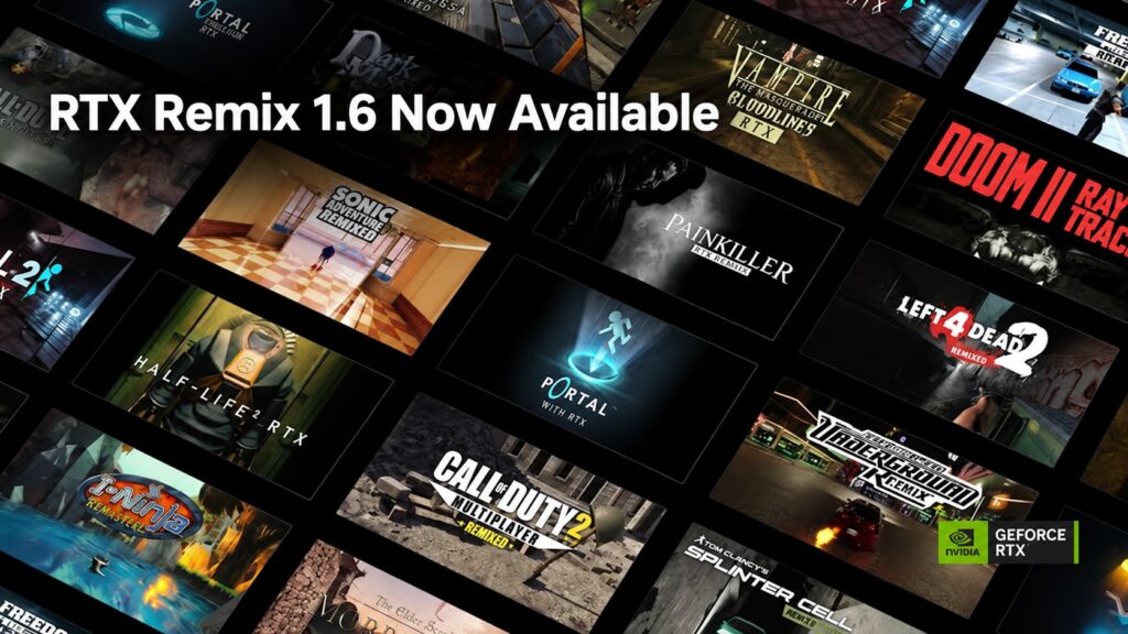 Portal with RTX oyunundan görsel bir kare