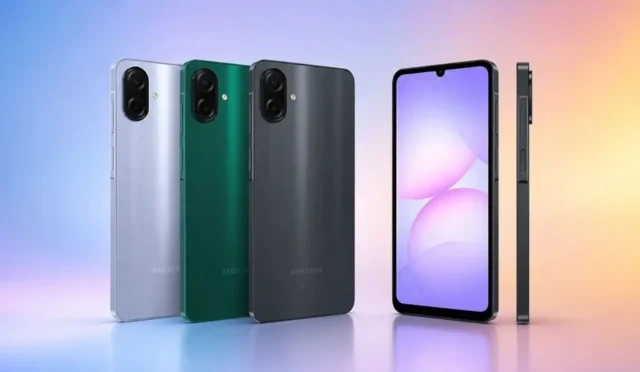 Samsung Galaxy A08 modelinin tanıtım görseli