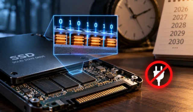 SSD'lerin iç yapısını ve bellek hücrelerini gösteren detaylı bir görsel