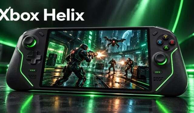 Xbox Helix konsolunun tasarımına dair konsept görsel.